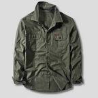 Thaddeus - Men's Button-Front Cargo Shirt with Dual Chest Pockets