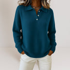 Tiffany - Women's Collared Polo Knit Sweater