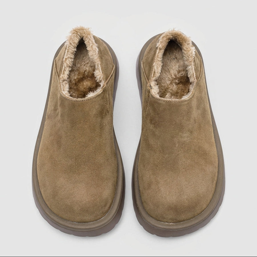 Vincenzo - Men's Faux-Fur Lined Loafers with Matte Finish
