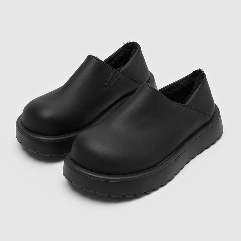 Vincenzo - Men's Faux-Fur Lined Loafers with Matte Finish