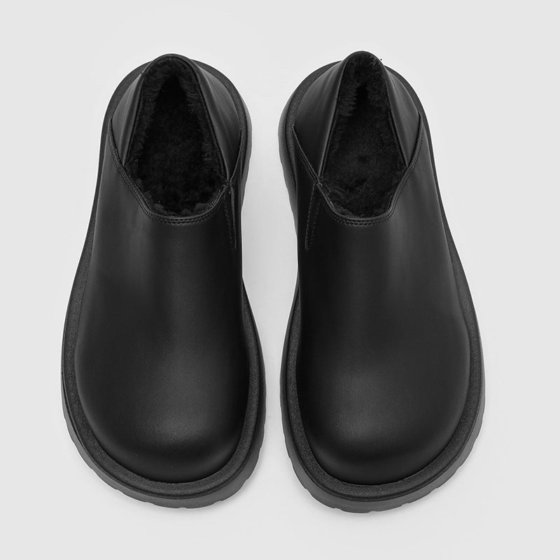 Vincenzo - Men's Faux-Fur Lined Loafers with Matte Finish
