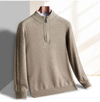 Walter - Men's Quarter-Zip Mock-Neck Ribbed Pullover
