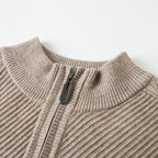 Walter - Men's Quarter-Zip Mock-Neck Ribbed Pullover