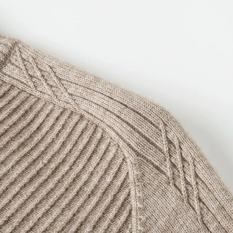 Walter - Men's Quarter-Zip Mock-Neck Ribbed Pullover