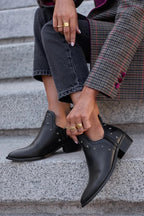Willa - Women's Pointed Ankle Boots with Star Studs