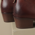 Winona - Women's Pointed-Toe Stacked Heel Ankle Boots 
