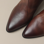 Winona - Women's Pointed-Toe Stacked Heel Ankle Boots 