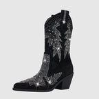 Yvette - Women's Rhinestone Western Ankle Boots
