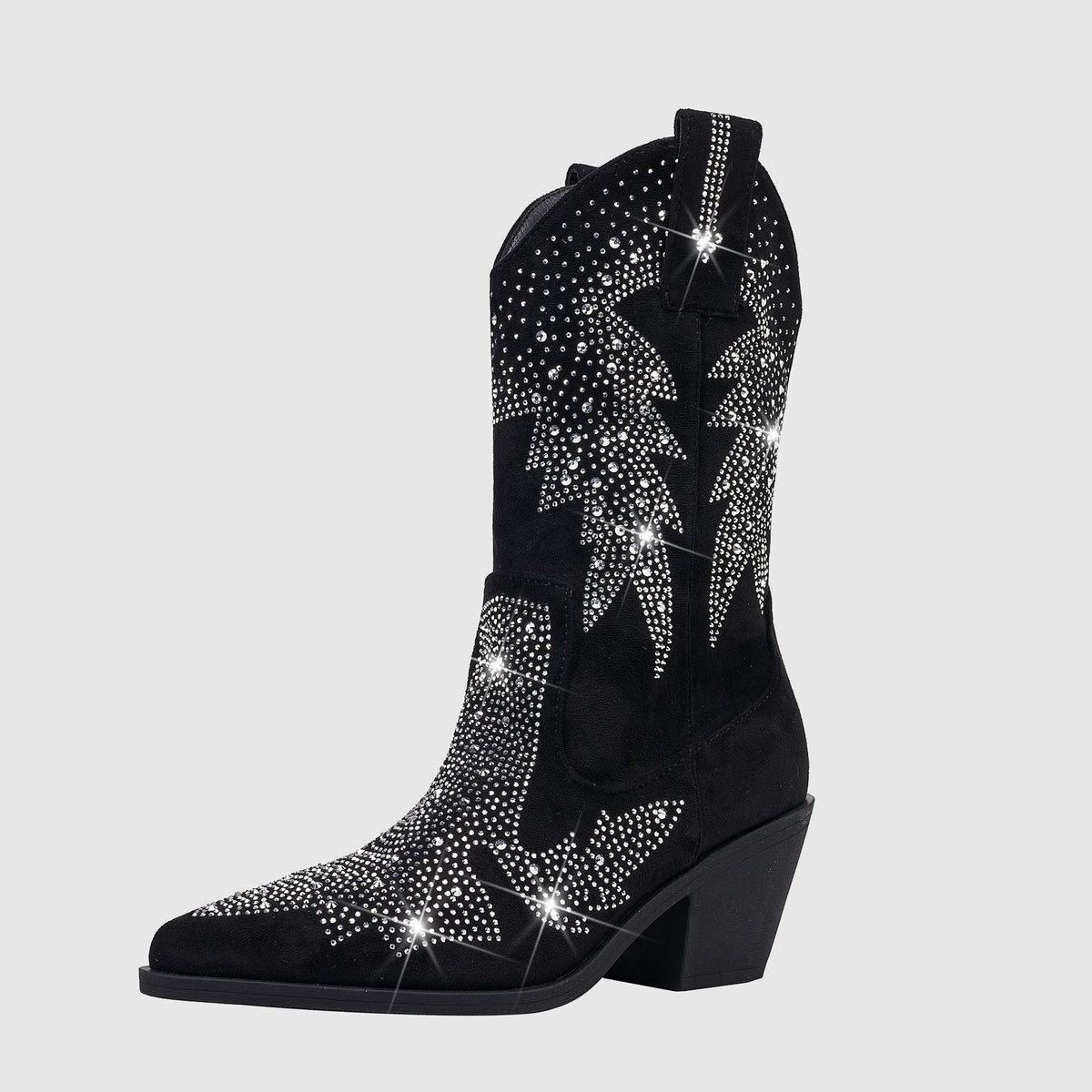 Yvette - Women's Rhinestone Western Ankle Boots
